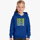 game-text-yellow-kids-hoodie-blue.webp